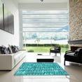 thumbnail image 6 of Ahgly Company Indoor Rectangle Patterned Bright Cyan Blue Area Rugs, 4' x 6', 6 of 6