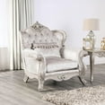 thumbnail image 2 of Furniture of America Jansing Solid Wood Tufted Arm Chair in Off White, 2 of 8