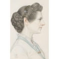 thumbnail image 2 of Joseph Edward Southall 13x18 Black Ornate Wood Framed Double Matted Museum Art Print Titled - Portrait of a Lady in Profile (1914), 2 of 5