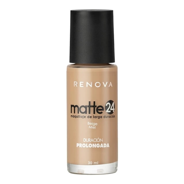 Maquillaje líquido Renova Matte 24 duración prolongada beige miel 30 ml