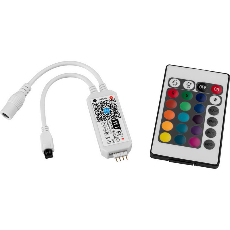 RGB LED Strip Light 24-key Smart WIFI Control IR Remote for Alexa Google Home 