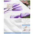 thumbnail image 6 of Luxury Purple Tulip Beach Towels Oversized Super Absorbent, Watercolor Spring Rustic Floral Lightweight Bath Towel Quick Dry Sets For Bathroom/Pool/Rv Camping/Beach Play/Gym Room/Picnic 31"x62", 6 of 8