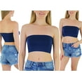 thumbnail image 4 of ToBeInStyle Women's 3-Pack Seamless Strapless Tube Top Bras, Wire-Free, No Padding, Fall Colors, One Size, 4 of 17