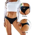 thumbnail image 3 of FINETOO Cotton Underwear for women Bikini Panties High Cut Ladies Hipster Breathable Stretch Cheeky Panty S-XL, 3 of 6