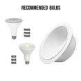 thumbnail image 4 of [12-Pack] PROCURU 6" Metal Recessed Can Light Trim Cover, Step Baffle with Ring, White, 4 of 5