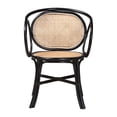 thumbnail image 2 of Baxton Studio Palesa Two-Tone Black and Brown Rattan Dining Chair, 2 of 10