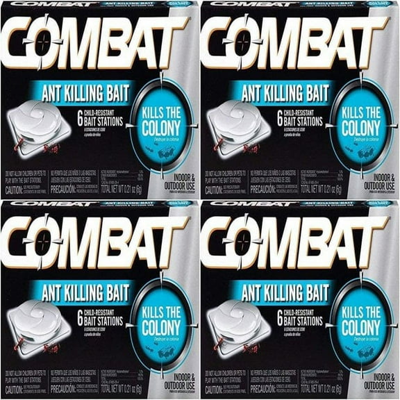 Combat Source Kill 4: Six Ant Bait Stations. Kills Queen & Entire Colony. Henkel 45901 - Set of 4