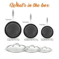 thumbnail image 3 of NutriChef Nonstick Tri Ply Copper Kitchen Cookware Pan Set, 6 Piece, 3 of 9