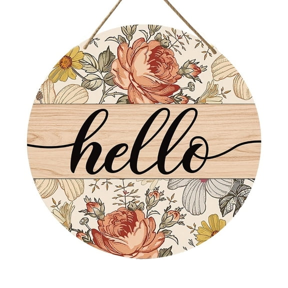 Clearance Under $10 Hangs, Household Doorplate Flower Welcome Door Hanger Funny Door Hanger Farmhouse Door Hanger Rustic Welcome Sign Spring Festival Wooden Hanging Sign Door Hanging Decoration