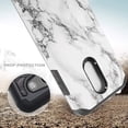 thumbnail image 4 of Compatible for LG Stylo 4 Case, LG Q Stylus Case, with [Tempered Glass Screen Protector] SOGA Hybrid Dual Layer Astro Armor Smooth Protective Case Phone Cover Shockproof - White Marble, 4 of 4