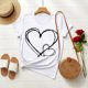 thumbnail image 1 of Xuyuer Valentine's Day women's lover printed t-shirt round neck short sleeve Shirt Women Alphabet ABC I Love You Printed T-Shirts Teacher Valentine Shirt Tees Tops, 1 of 7