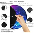 thumbnail image 4 of Round Small Mouse Mat Gaming Circle Anti-Slip Rubber Base with Stitched Edge Protable 7.9 * 7.9inch for Office Laptop,Computer (Black Marble), 4 of 5