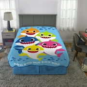 Baby Shark Kids Fleece Twin/Full Blanket, 62 x 90, Blue, Nickelodeon