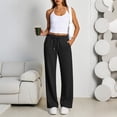 thumbnail image 4 of Dwelliawo Sweatpants Women Baggy Wide Leg Lounge Casual Pajama Sweat Pants Black 2xL, 4 of 5