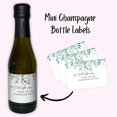 thumbnail image 2 of Pop It When She Pops Mini Bottle Stickers  12 Count  2x 3 Size  Champagne Bottle Stickers  Baby Shower Party Favors  White with Greenery Design, 2 of 4