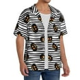 thumbnail image 2 of Pofeuu Haloween Pumpkins Print Mens Casual Short Sleeve Shirts Beach Summer Spread Collar Pocket Tops Men's Casual Short-sleeved Shirt-3X-Large, 2 of 5