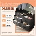 thumbnail image 5 of WLIVE Dresser for Bedroom with 5 Drawers, Wide Bedroom Dressers with Drawer Organizers, Chest of Drawers, Fabric Dresser for Living Room, Closet, Hallway, Charcoal Black, 5 of 8