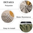 thumbnail image 4 of Bohemia Mid Century Shower Curtain Tropical Leaves Floral Abstract Sun Modern Geometric Bath Curtains Minimalism Polyester Waterproof Curtain for Bathroom with Hooks 72x72 Inches, 4 of 6