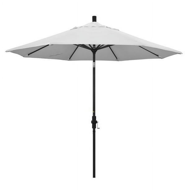 California Umbrella GSCU908302-5404 9 Ft. Aluminium Marché Parapluie Collier Inclinable - Mat Noir-Sunbrella-Naturel