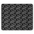 thumbnail image 1 of Palm Mouse Pad, Monochromatic Simple Illustration with Exotic Leaves in Silhouette Style, Rectangle Non-Slip Rubber Mousepad, Charcoal Grey and White, by Ambesonne, 1 of 2