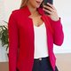 thumbnail image 1 of Solid Open Front Blazer, Elegante Chaqueta de Oficina de Manga Larga, Ropa de Mujer, 1 of 4