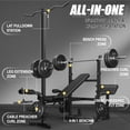 thumbnail image 4 of 900LBS Olympic Weight Bench,9 in 1 Multifunction Strength Training Bench with Leg Extension, Preacher Curl Pad and LAT Pulldown for Home Gym,Black, 4 of 9