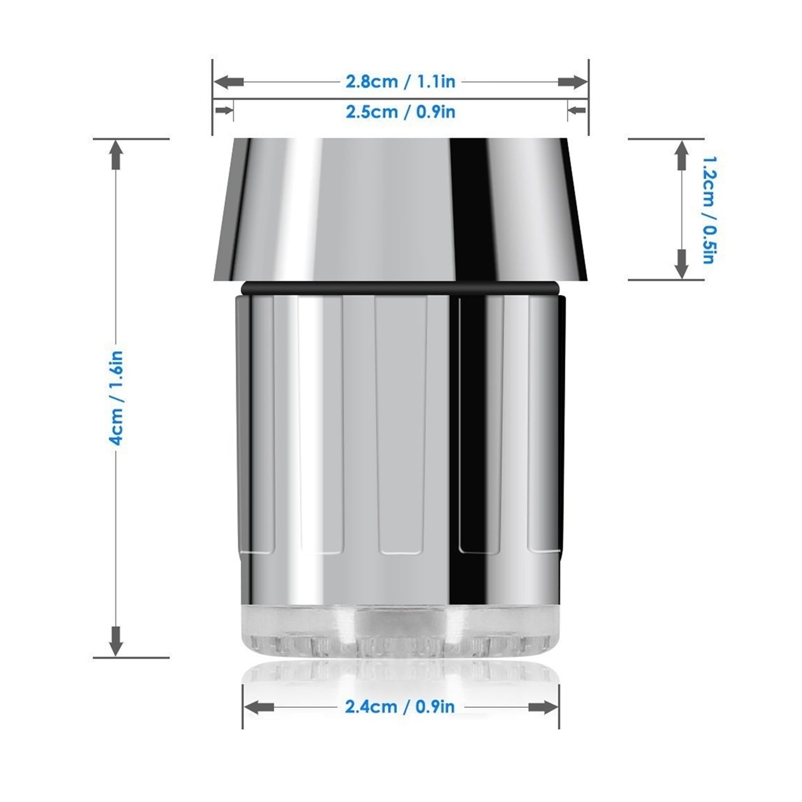 LED Temperature Sensitive Light-up Faucet Kitchen Bathroom Glow Water Saving Faucet Aerator Tap Nozzle Shower Easy To Clean ,Easy to Use