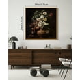 thumbnail image 4 of Drsoum Large 24x24in Natural Framed Vintage Rustic Flower Artwork Decor Mid Century Floral Wall Art Kitchen Bathroom Office Decor, 4 of 5