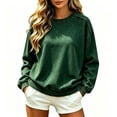 thumbnail image 3 of Hearthz Vintage Oversized Sweatshirt for Women Raglan Long Sleeve Drop Shoulder Crewneck Sweatshirts Women Fall Winter Womens Pullover Sweatshirt, 3 of 8
