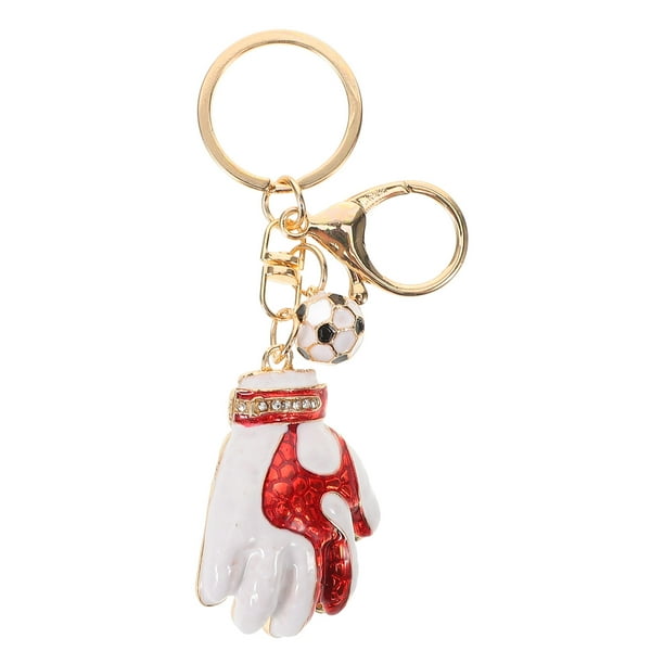Llavero decorativo en forma de guante, llavero mochila, colgante decorativo con guante de fútbol