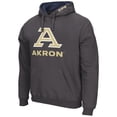 thumbnail image 2 of Men's Colosseum Charcoal Akron Zips Arch & Logo 3.0 Pullover Hoodie, 2 of 3