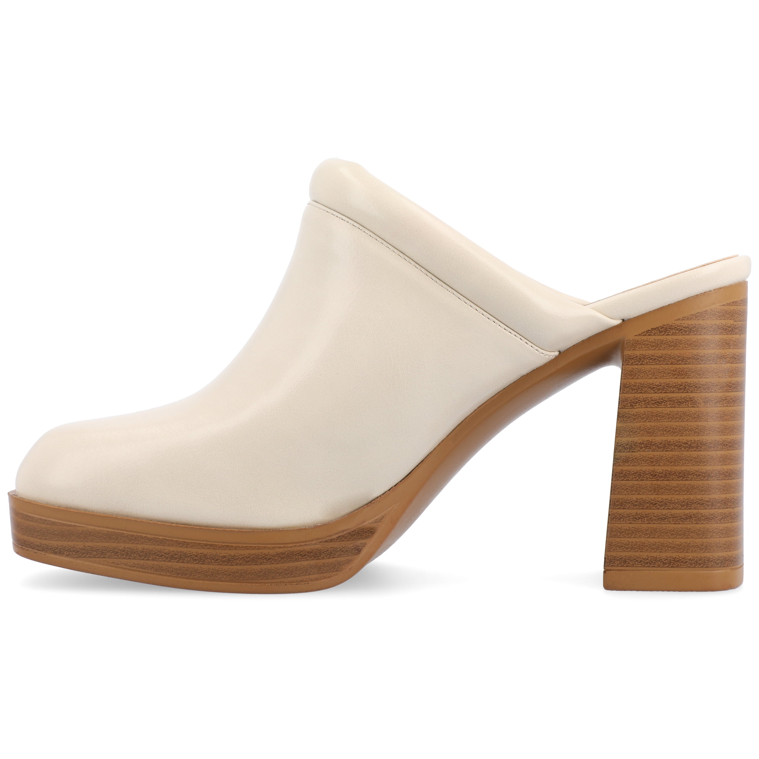 Journee Womens Izara Slip On Platform Mule Pumps