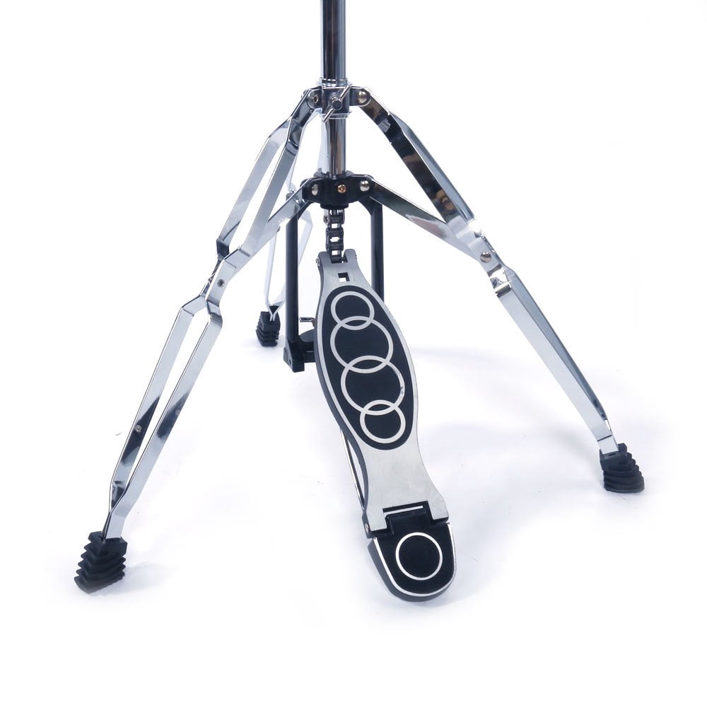 GZXS Professional Pedal Control Style Drum High Hat Cymbal Stand With Pedal Silver & Black