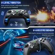 ESYWEN Wireless Switch Controller for Nintendo Switch /Lite/OLED, Compatible with PC, with RGB, Programmable, Wakeup, Turbo, Vibration