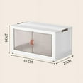 thumbnail image 2 of INO Design 18'' Inch Multi-Layer Folding Storage Cabinet With Pulley Storage Box - Transparent, Dustproof, and Versatile (3 Layers), 2 of 9
