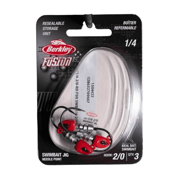 Berkley Fusion19 Swimbait Jighead, Pearl White, Size 5/0, 1/4 oz.