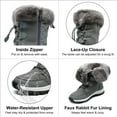 thumbnail image 2 of DREAM PAIRS Women's Mid-Calf Winter Snow Boots, Waterproof Warm Faux Fur Lined Lace-Up Non-Slip Outdoor Booties, 2 of 4