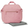 Skidaddle Stylish Backpack Diaper Bag with Stroller Straps, Pink