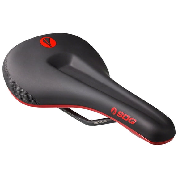 SDG Bel-Air V3 MAX Saddle - Lux-Alloy Black/Red Sonic Welded Sides