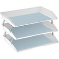 thumbnail image 2 of Acrimet Facility 3 Tier Letter Tray Side Load Plastic Desktop File Organizer (White Color), 2 of 9