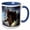 Blue/White, variant on 3drose, Kitten Flying in Space, 15oz Mug
