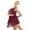 Wine Red, variant on Women Girls Lyrical Dance Costume Sweetheart Sequins Ballet Dance Dress High Low Skirt