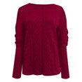 thumbnail image 6 of Otvok Autumn/Winter Womens Sweaters Knitting Long Sleeve Solid Tops, 6 of 7