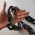 thumbnail image 4 of Lightweight Faux Chain Pet Leash and Collar Set, Funny Giant Chain Style Plastic Dog Leash for Small Dogs and Cats, Novelty Pet Photo Prop, Costume Party Accessory, 4 of 7