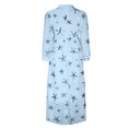 thumbnail image 3 of FcBaudy Robe de Cour, Robes pour Femmes, Robes d'Été pour Femmes Mode pour Femmes Manches Longues Imprimé Col Rond Robe Longue Princesse pour Dames Robe de Cour, 3 of 4