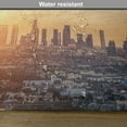 thumbnail image 6 of Ambesonne City Place Mats Set of 4, Sunrise at Los Angeles, Standard Size, Navy Blue Apricot Ivory, 6 of 6