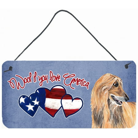 Woof if you love America Afghan Hound Wall or Door Hanging Prints SC9973DS612