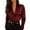 Wine, variant on SwiftWear Women's Deep V-Neck Satin Blouse Long Sleeve Drape Ruched Front Top Business Casual Shirt Elegant Evening Wear​​ Black