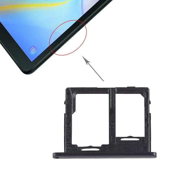 For Galaxy Tab A 10.5 inch T595 (4G Version) SIM Card Tray Micro SD Card Tray (Black)