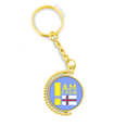thumbnail image 1 of Soy de Islas Feroe Anillo de oro de metal llavero llavero, 1 of 3